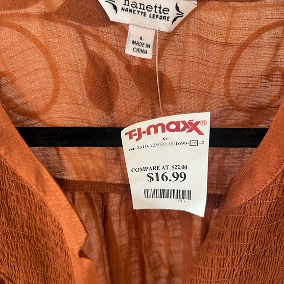 NWT Nanette Lepore Front Tie Blouse - Picture 4 of 4